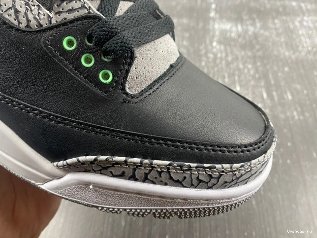 CT8532-031 Jordan  Air 3 Glow” “Green 0127